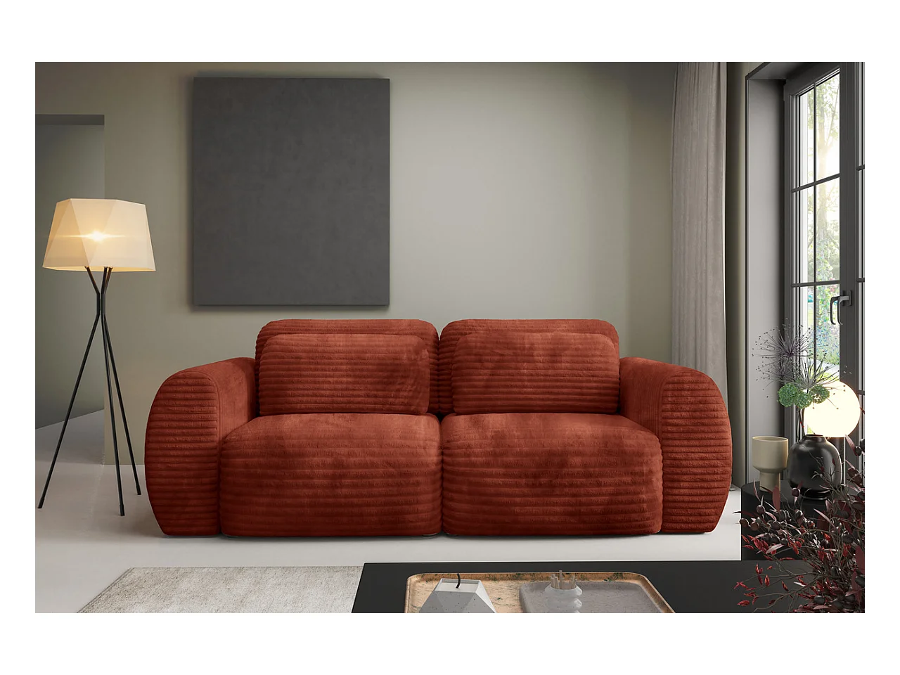 Canapé convertible premium CLOUD Rouge