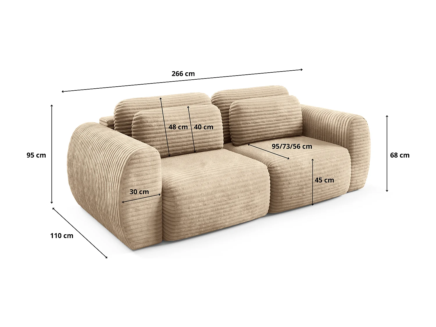 Premium Schlafsofa CLOUD Rot