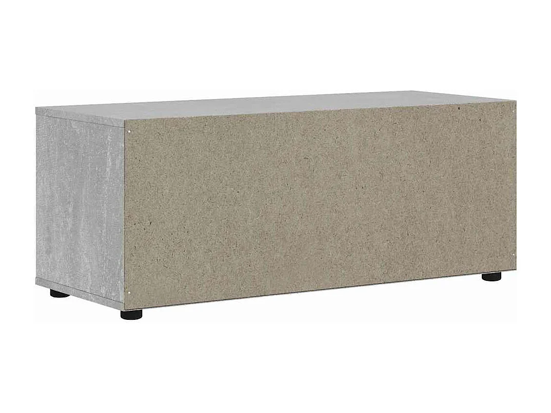 Meuble TV VISNES gris béton 100x40x38 cm bois d'ingénierie