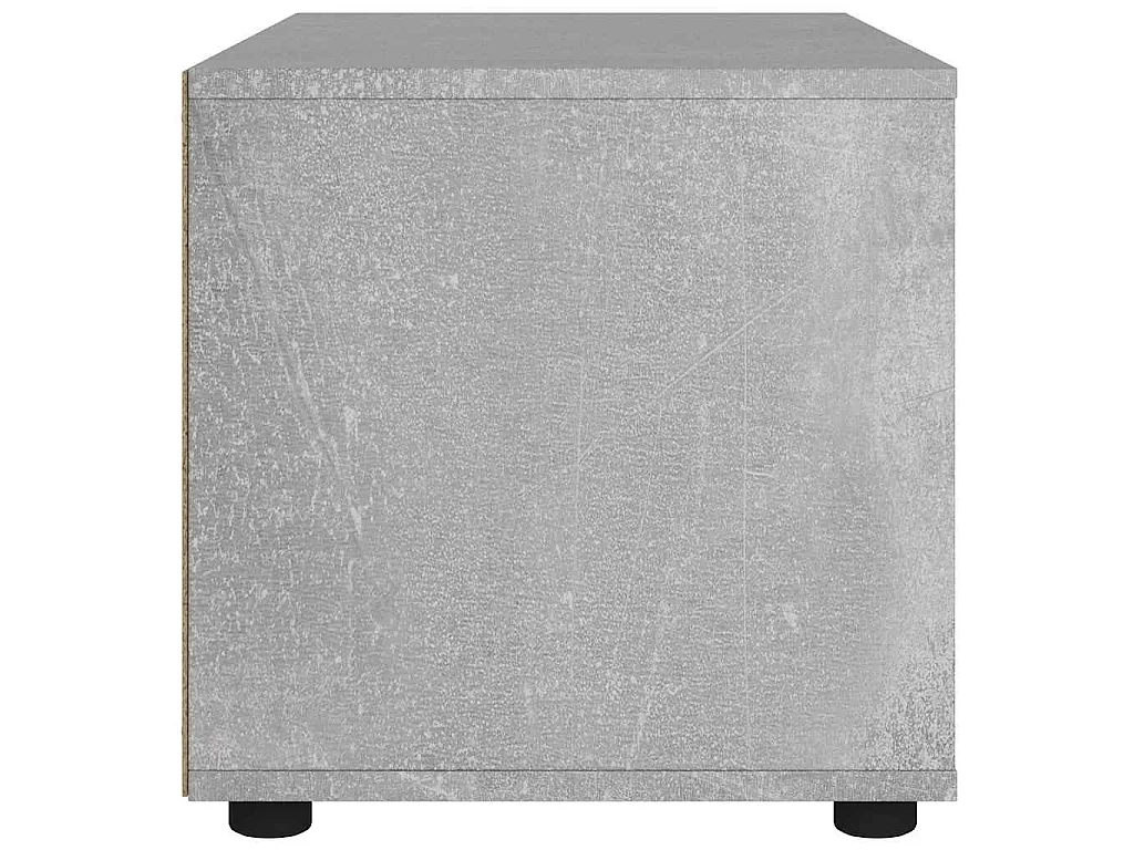 Meuble TV VISNES gris béton 100x40x38 cm bois d'ingénierie