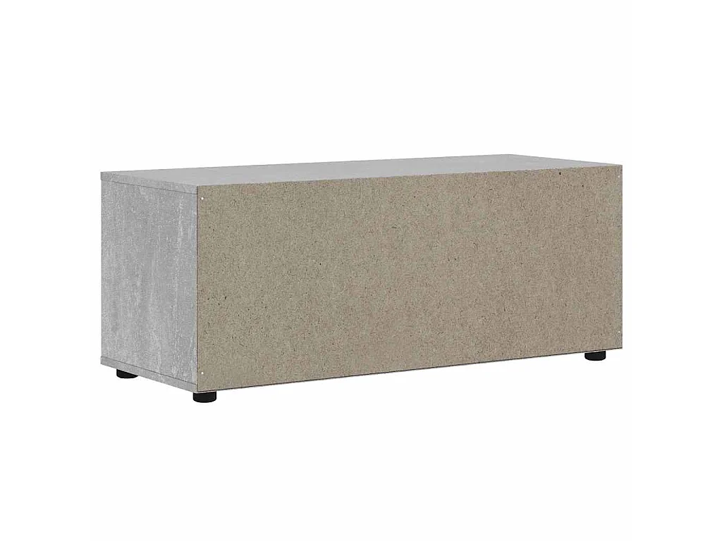 Meuble TV VISNES gris béton 100x40x38 cm bois d'ingénierie