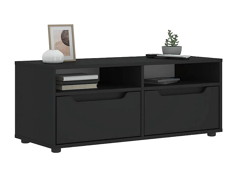 Mobile TV VISNES Nero 100x40x38 cm in Legno Multistrato