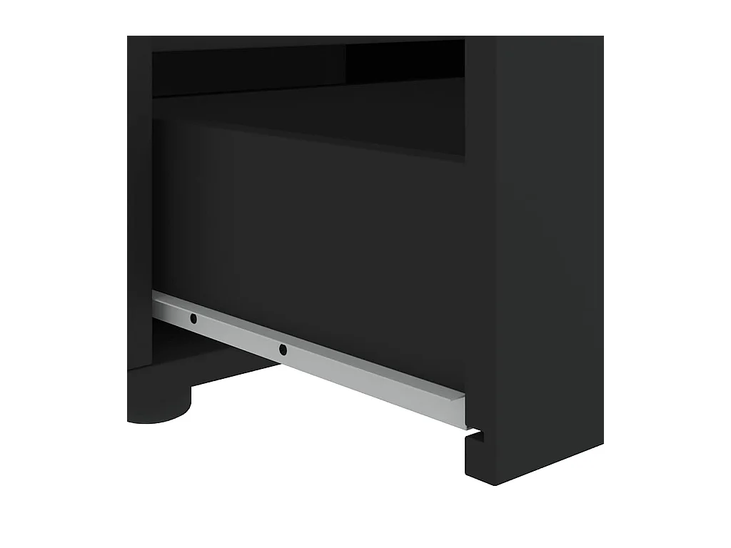 Mebel TV VISNES czarny 100x40x38 cm z 2 szufladami i 2 półkami