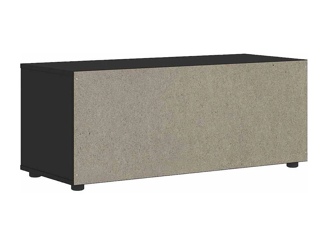 Meuble TV VISNES noir 100x40x38 cm bois d'ingénierie