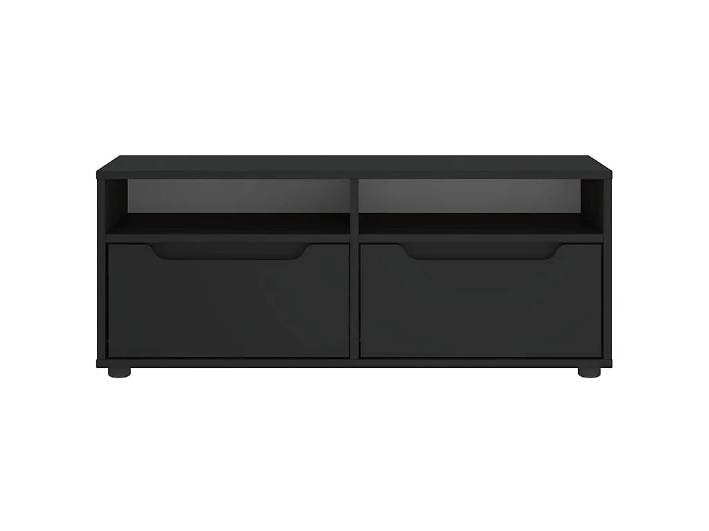 Meuble TV VISNES noir 100x40x38 cm bois d'ingénierie