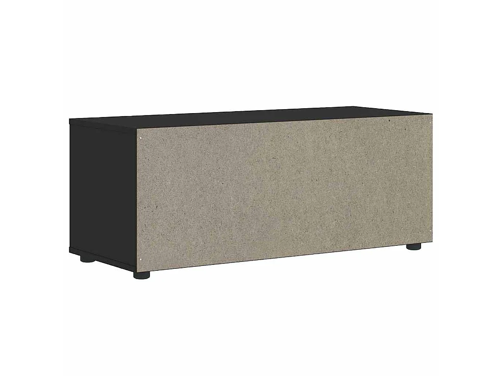 Meuble TV VISNES noir 100x40x38 cm bois d'ingénierie