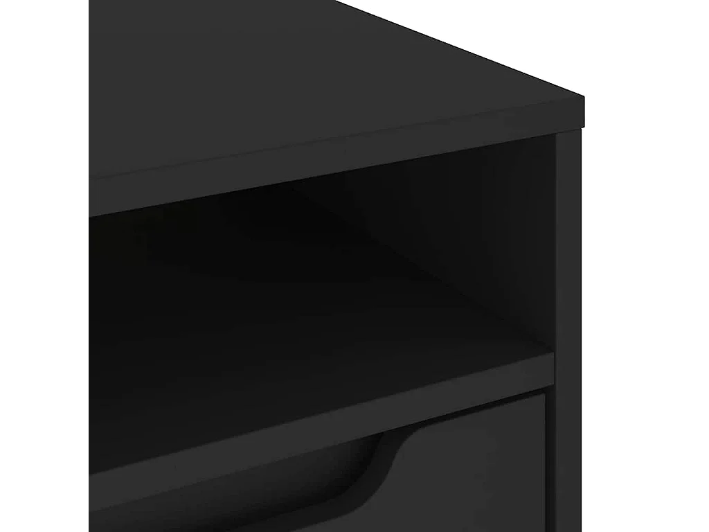 Meuble TV VISNES noir 100x40x38 cm bois d'ingénierie