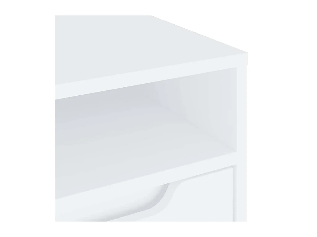 Mebel TV VISNES Biały 100x40x38 cm z Drewna Inżynieryjnego z Przechowywaniem i Montażem na Ścianie