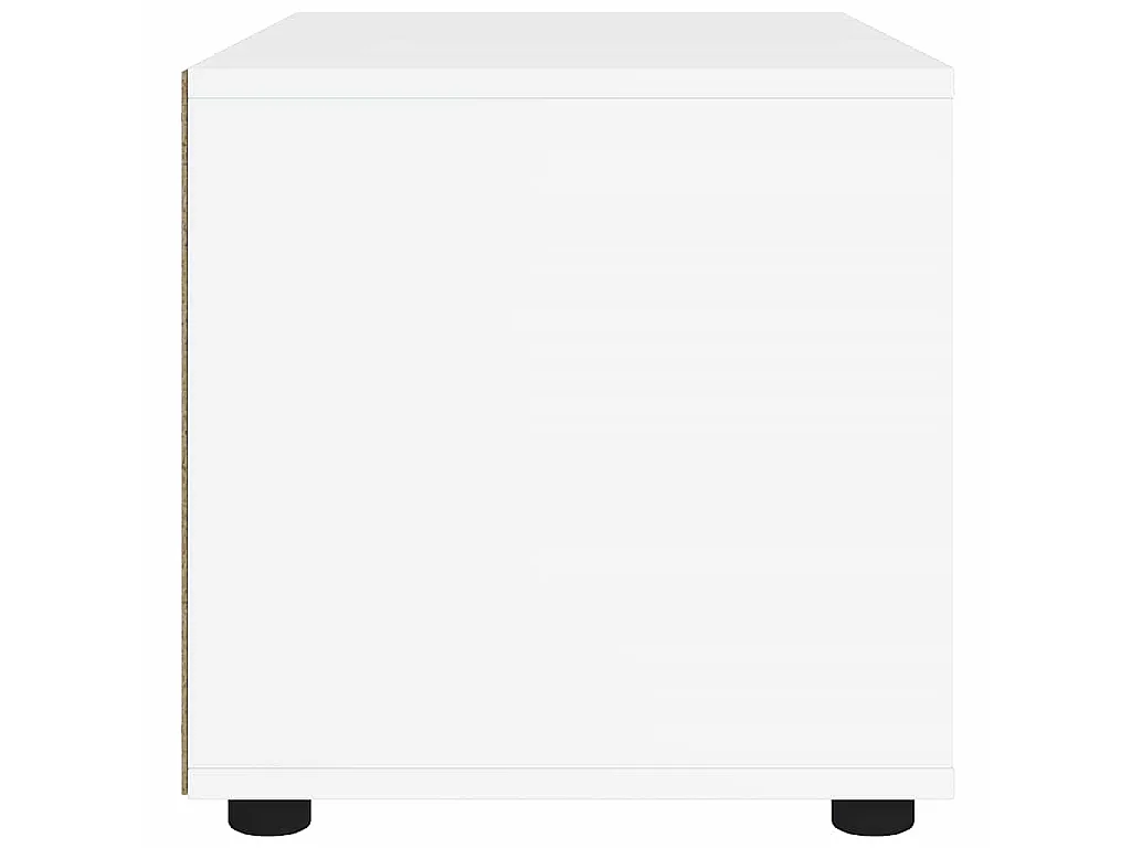 Meuble TV VISNES blanc 100x40x38 cm bois d'ingénierie