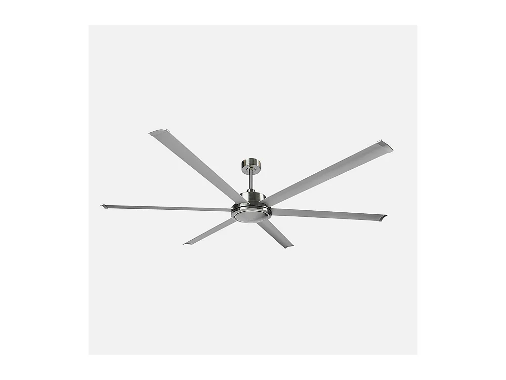 Ventilateur CC extra large en nickel sans lumière avec minuterie FABRILAMP