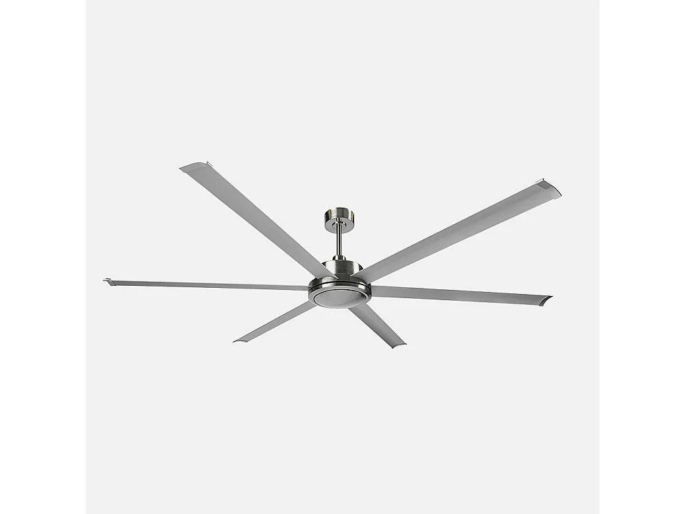 Ventilateur CC extra large en nickel sans lumière avec minuterie FABRILAMP