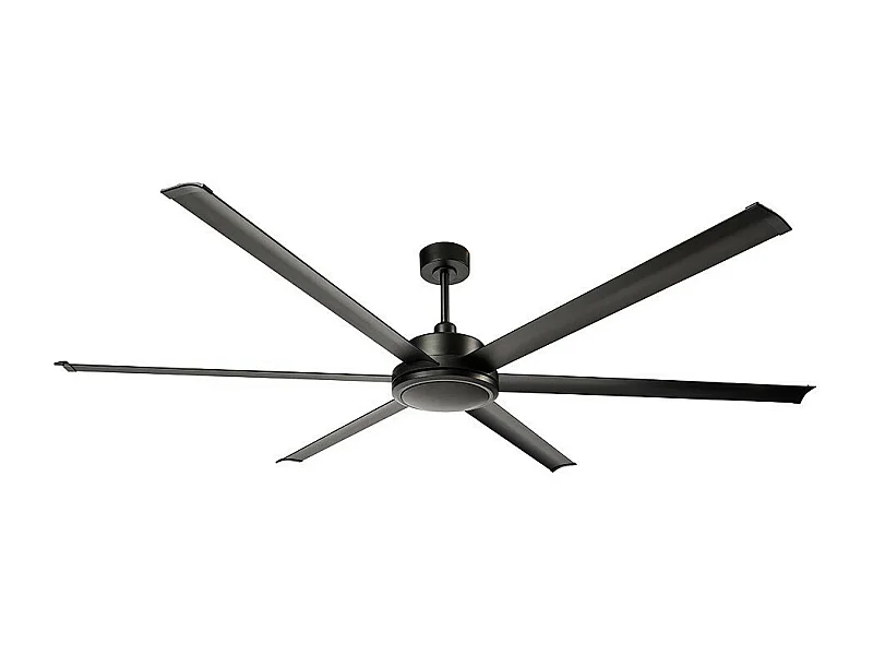 Ventilateur extra large DC SANSON S noir non éclairé avec minuterie FABRILAMP