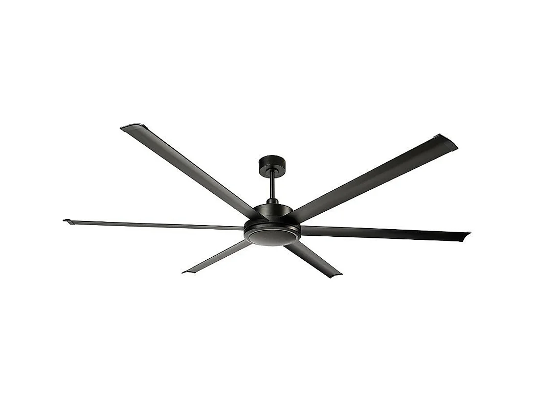 Ventilateur extra large DC SANSON S noir non éclairé avec minuterie FABRILAMP