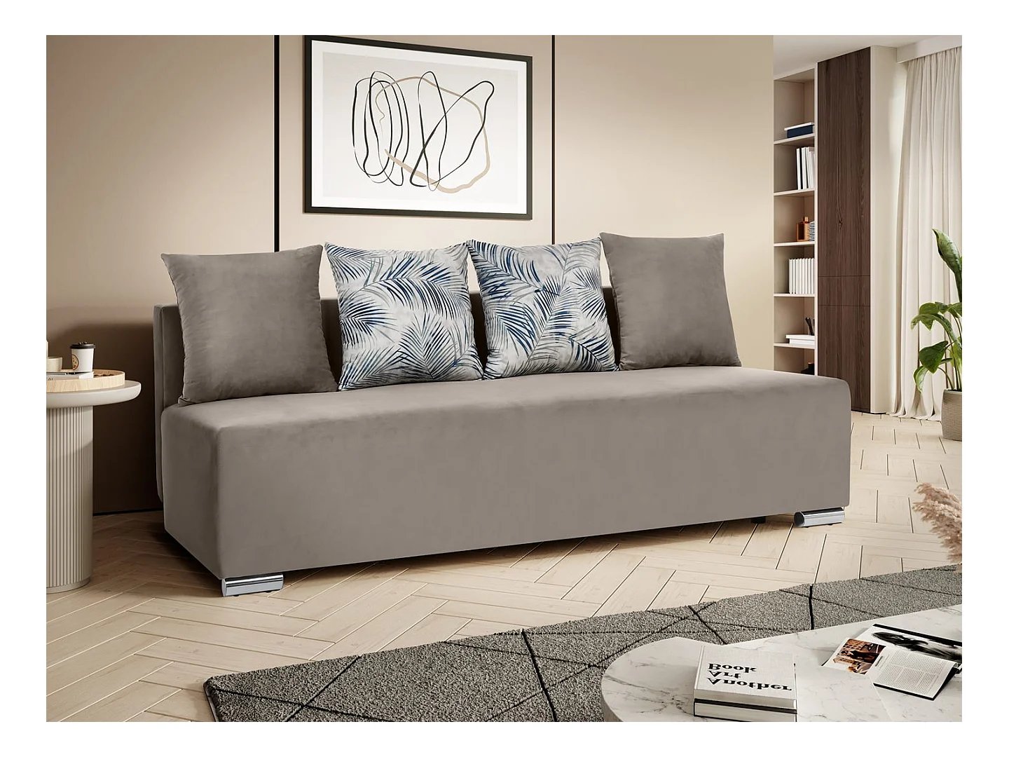 Sofa mit Schlaffunktion RILLO Cappuccino