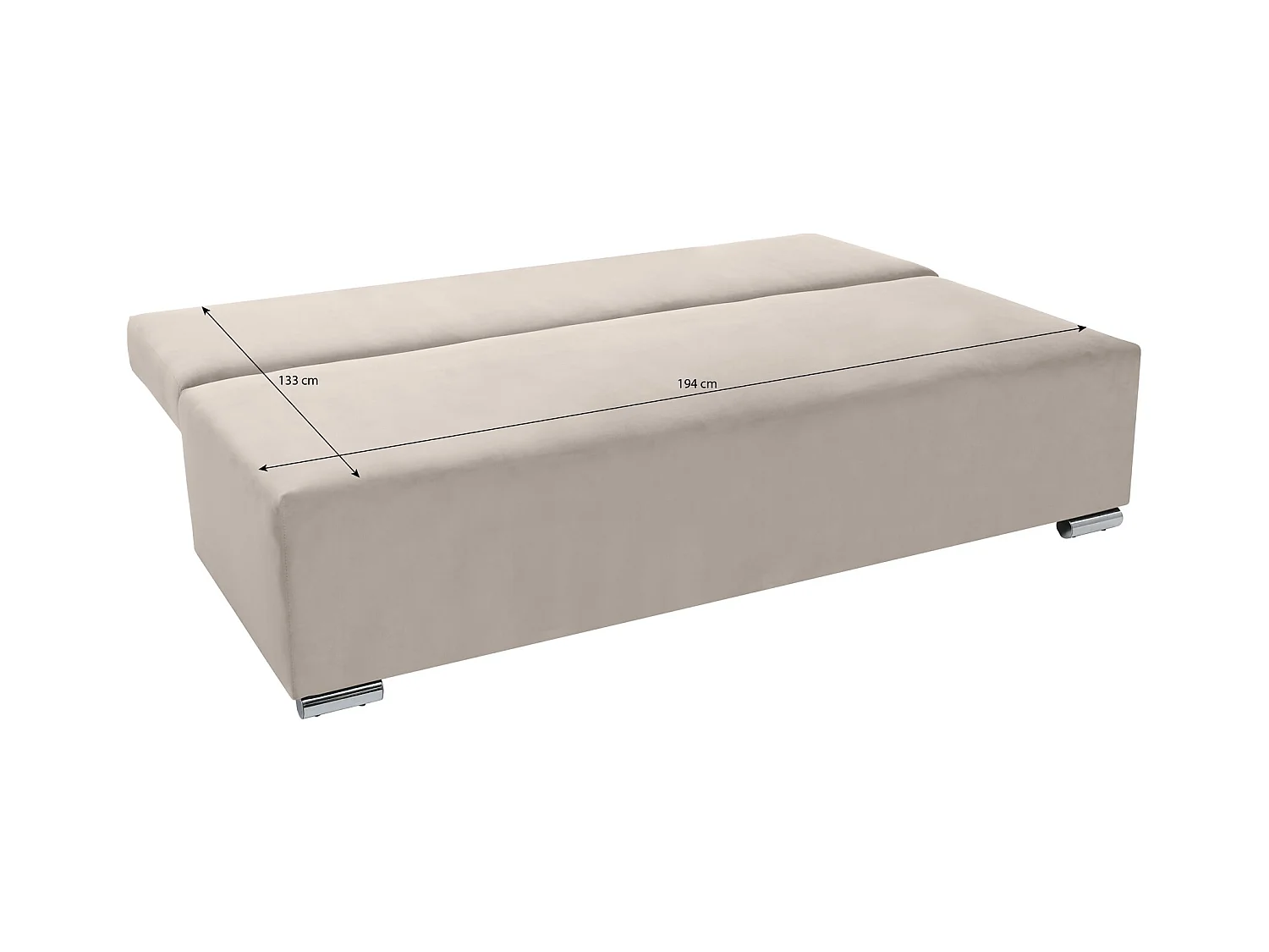 Sofa mit Schlaffunktion RILLO Dunkelgrau