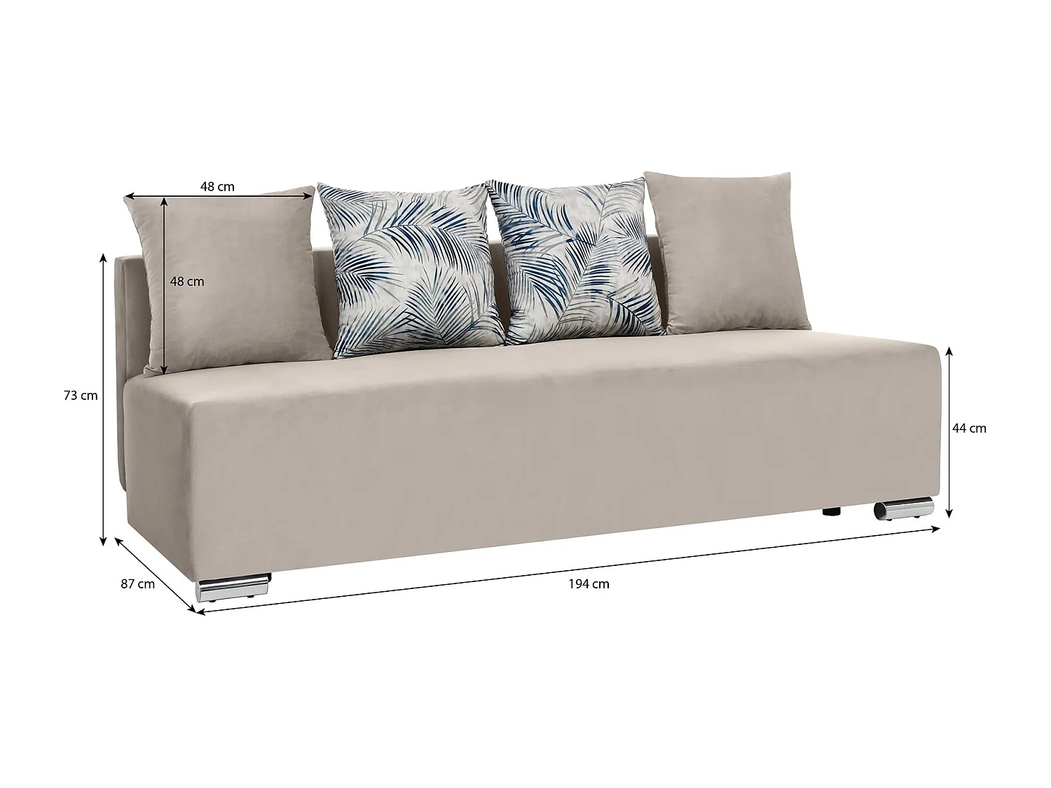 Sofa mit Schlaffunktion RILLO Rosa