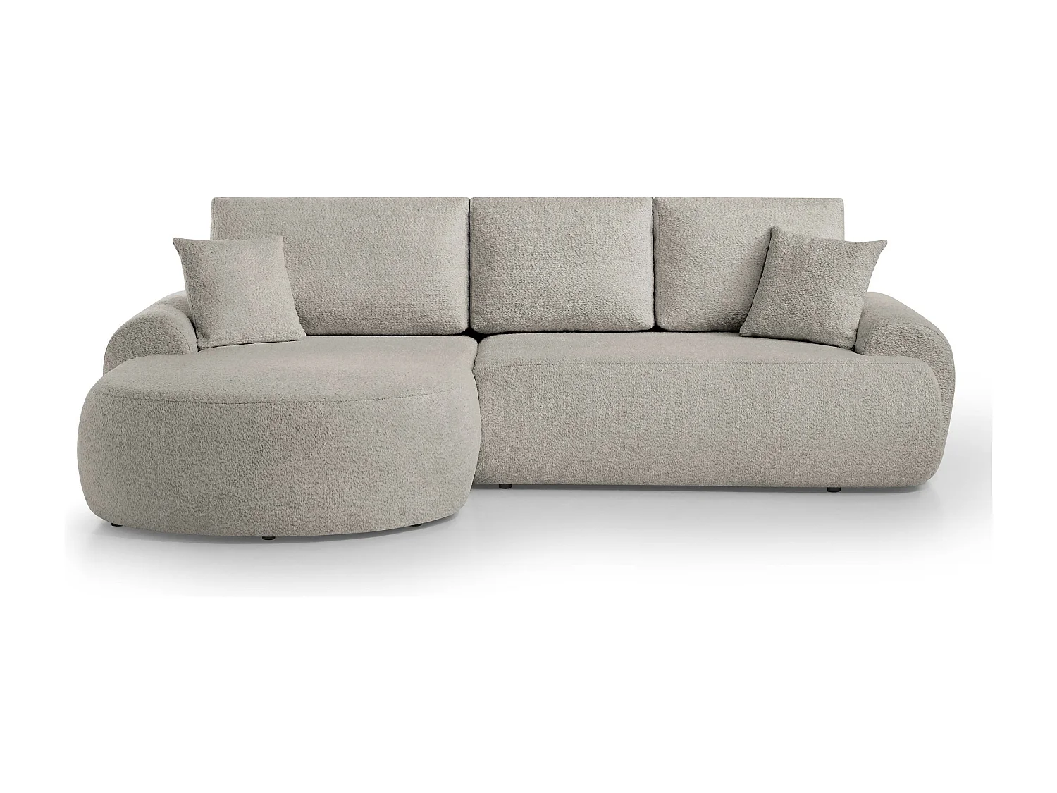 CANAPE TEDDY sans fonction sommeil beige clair gauche