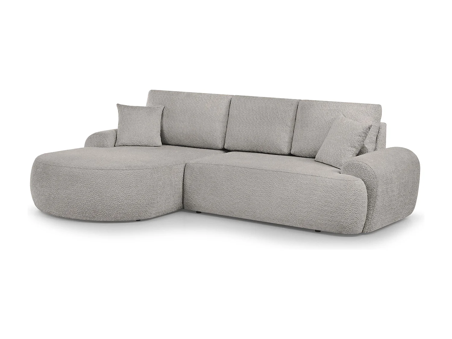 CANAPE TEDDY sans fonction sommeil beige clair gauche