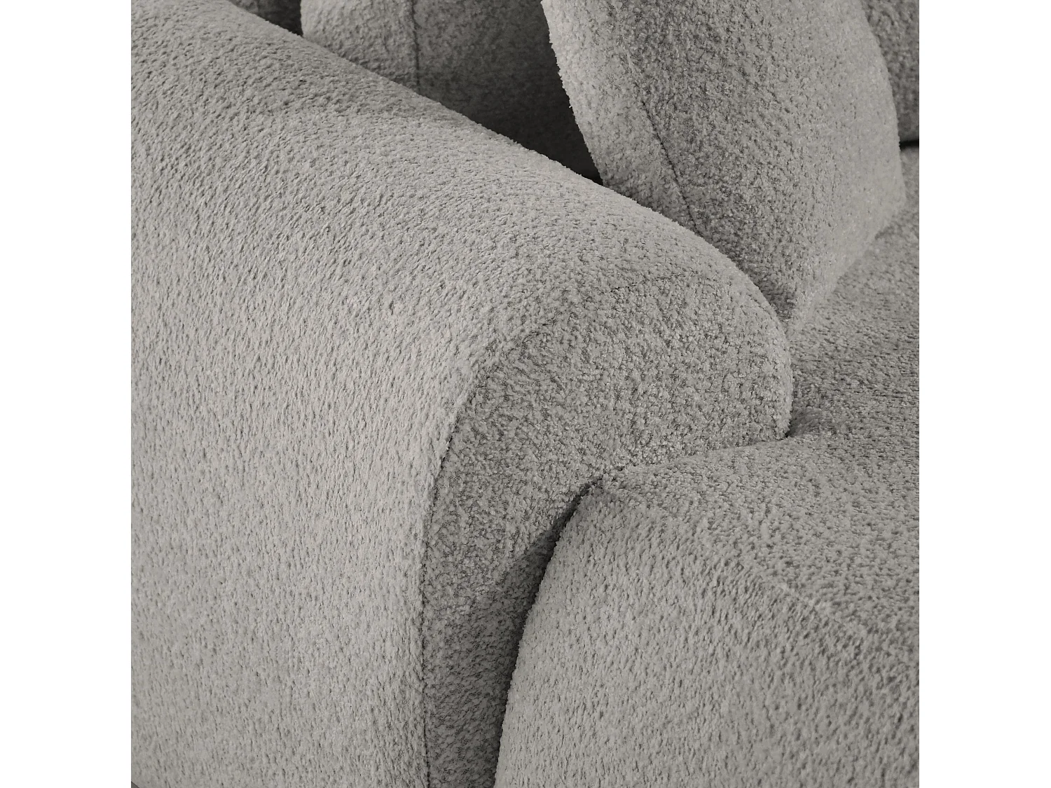 CANAPE TEDDY sans fonction sommeil beige clair gauche