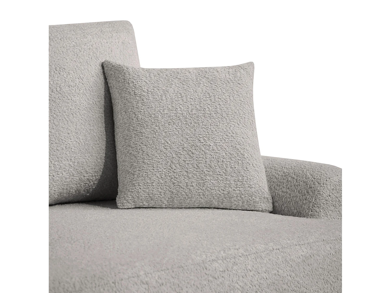 CANAPE TEDDY sans fonction sommeil beige clair gauche