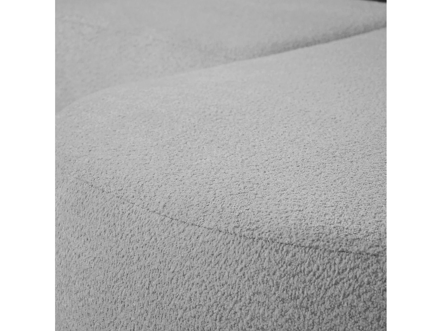 CANAPE TEDDY sans fonction sommeil gris clair à droite