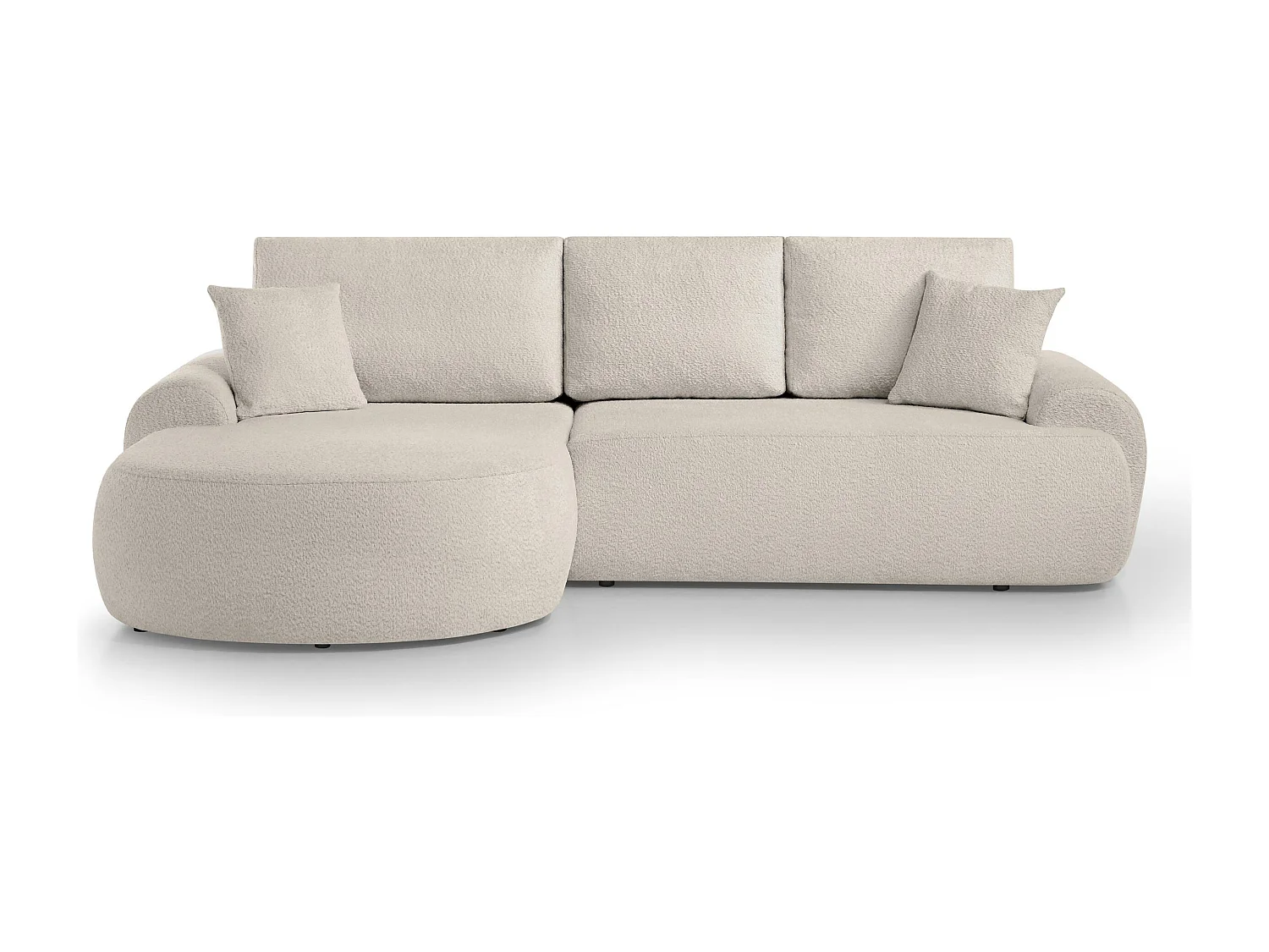 Hoekbank TEDDY zonder slaapfunctie – beige – links