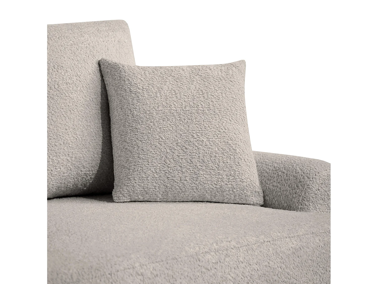 Hoekbank TEDDY zonder slaapfunctie – beige – links