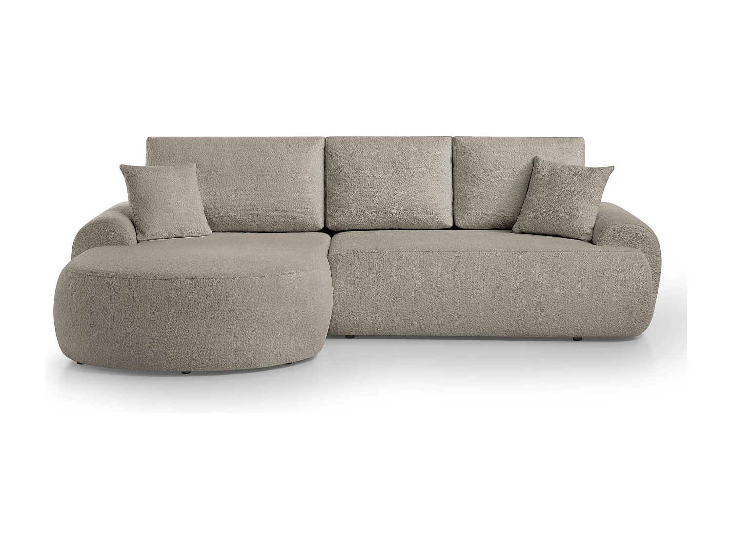 CANAPE TEDDY sans fonction sommeil cappuccino gauche