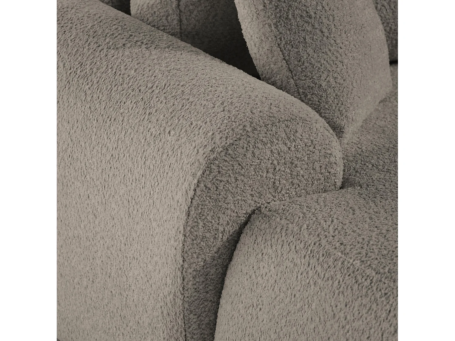 CANAPE TEDDY sans fonction sommeil cappuccino gauche