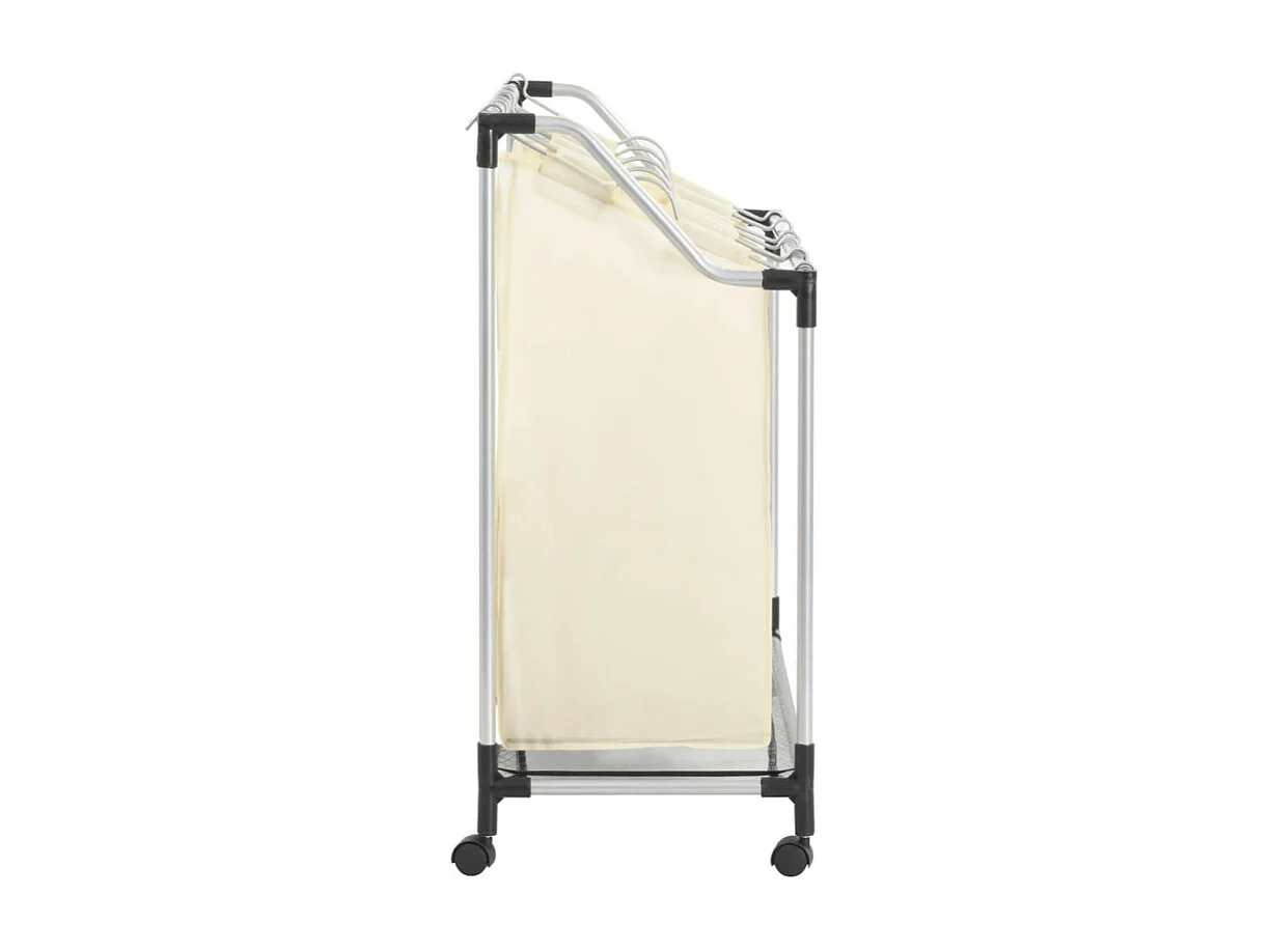 Trieuse à linge avec 4 sacs Crème Acier