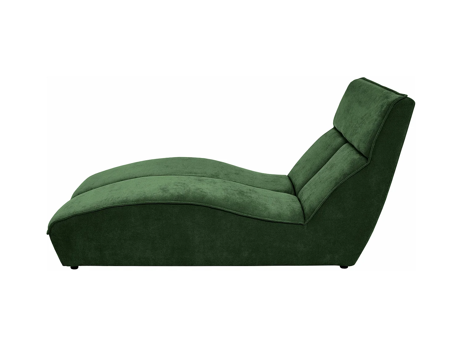 Chaiselongue SAN DIEGO in groen fluweel
