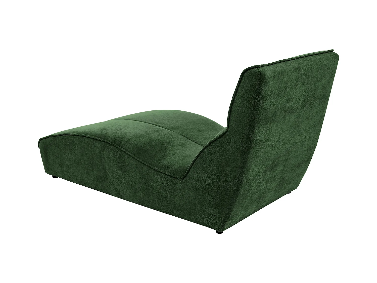 Chaiselongue SAN DIEGO in groen fluweel