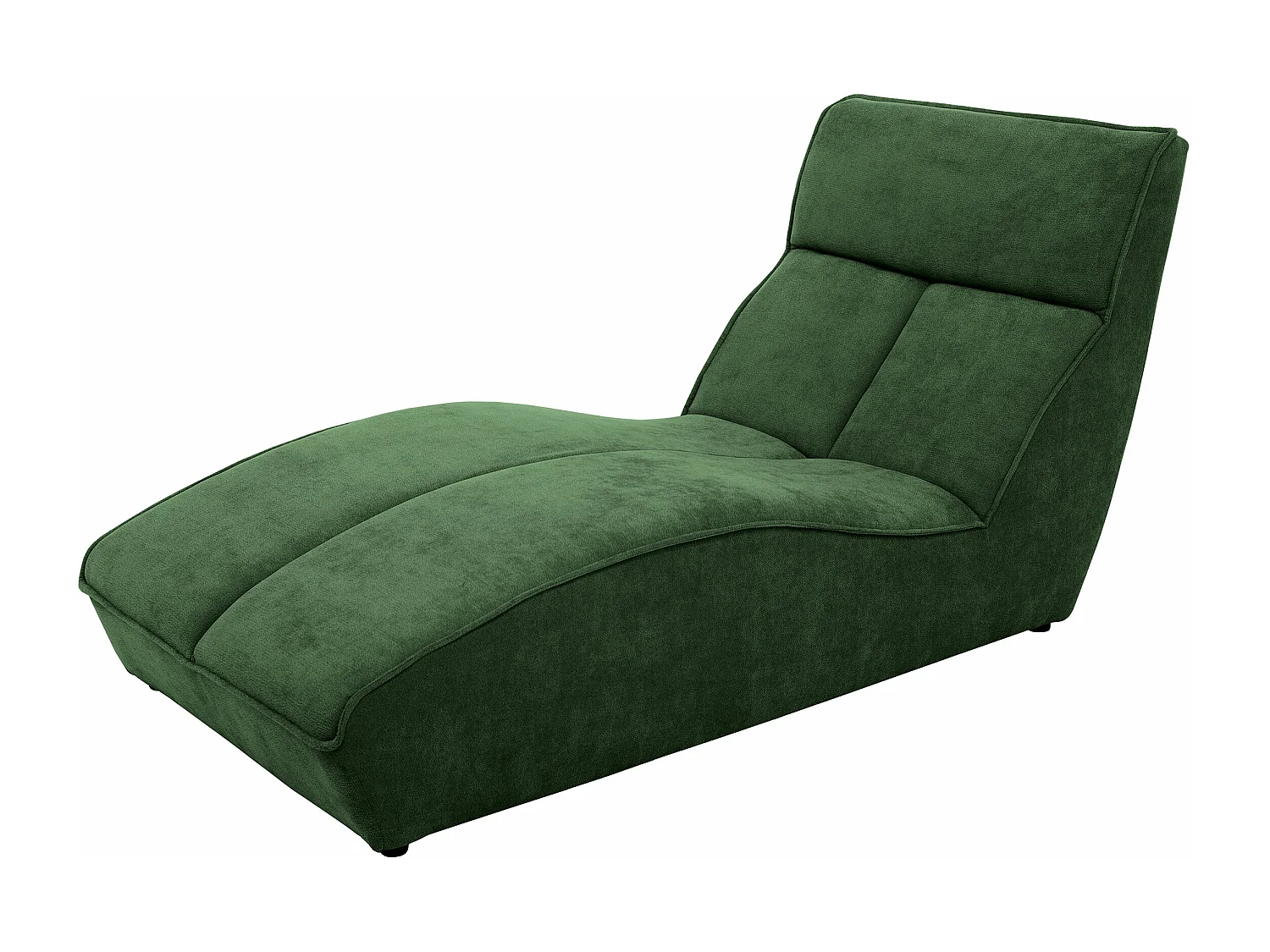 Chaise longue SAN DIEGO en velours vert
