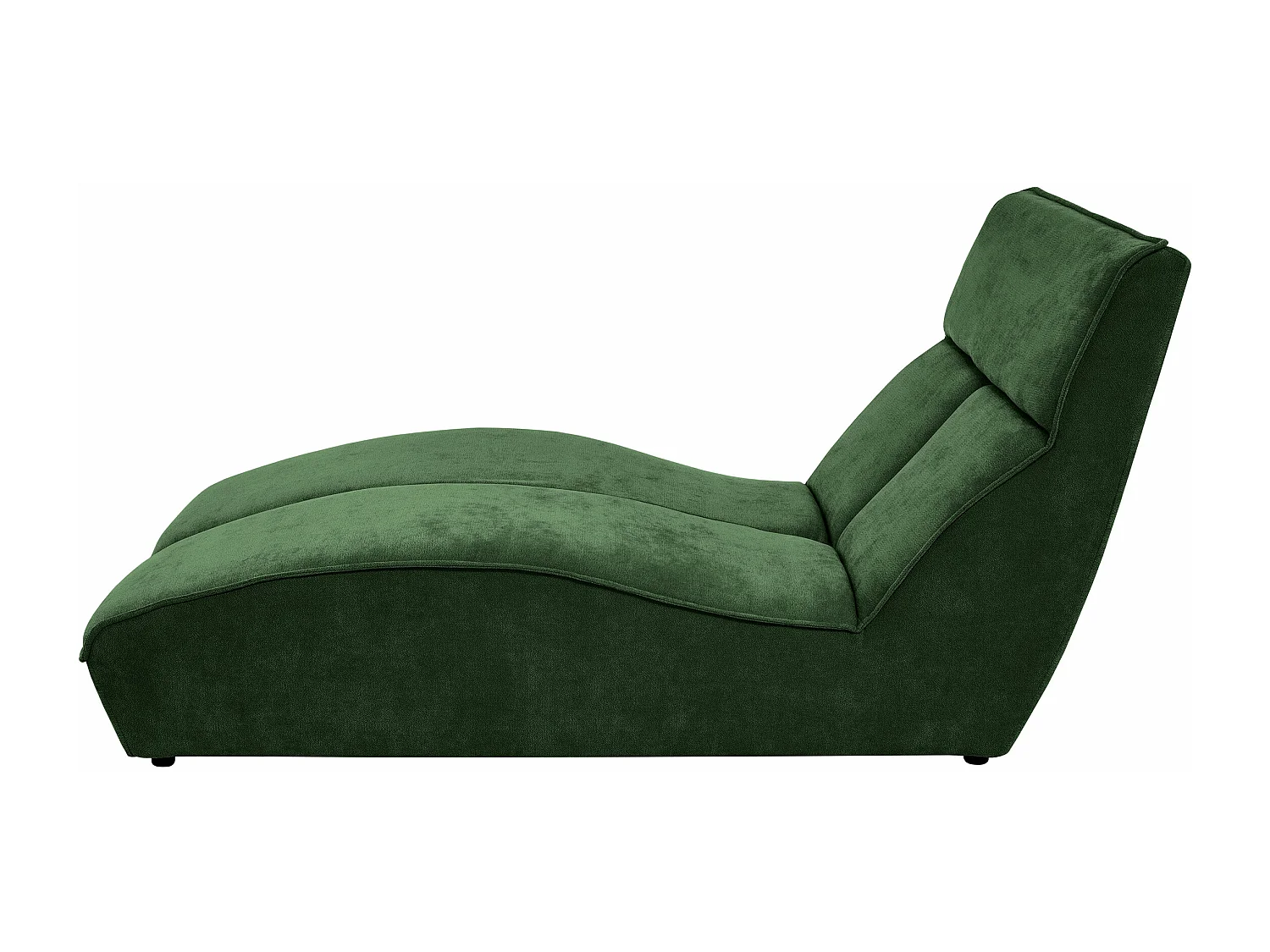 Chaise longue SAN DIEGO en velours vert