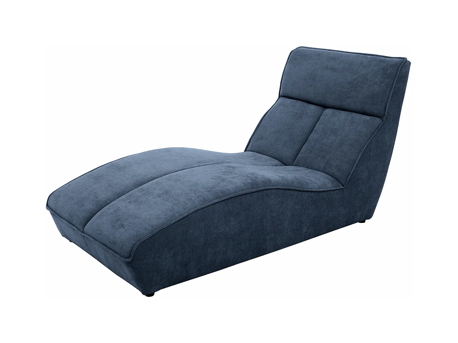 Chaiselongue SAN DIEGO im Velours Marineblau