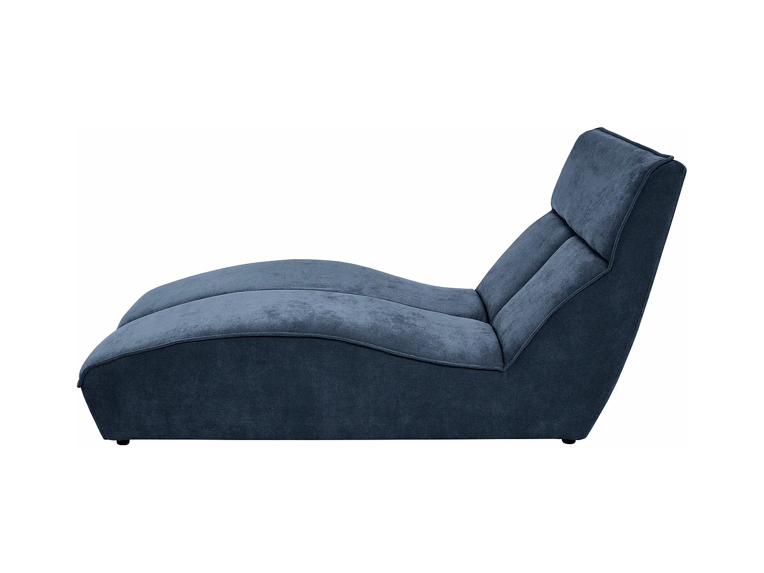 Chaiselongue SAN DIEGO im Velours Marineblau