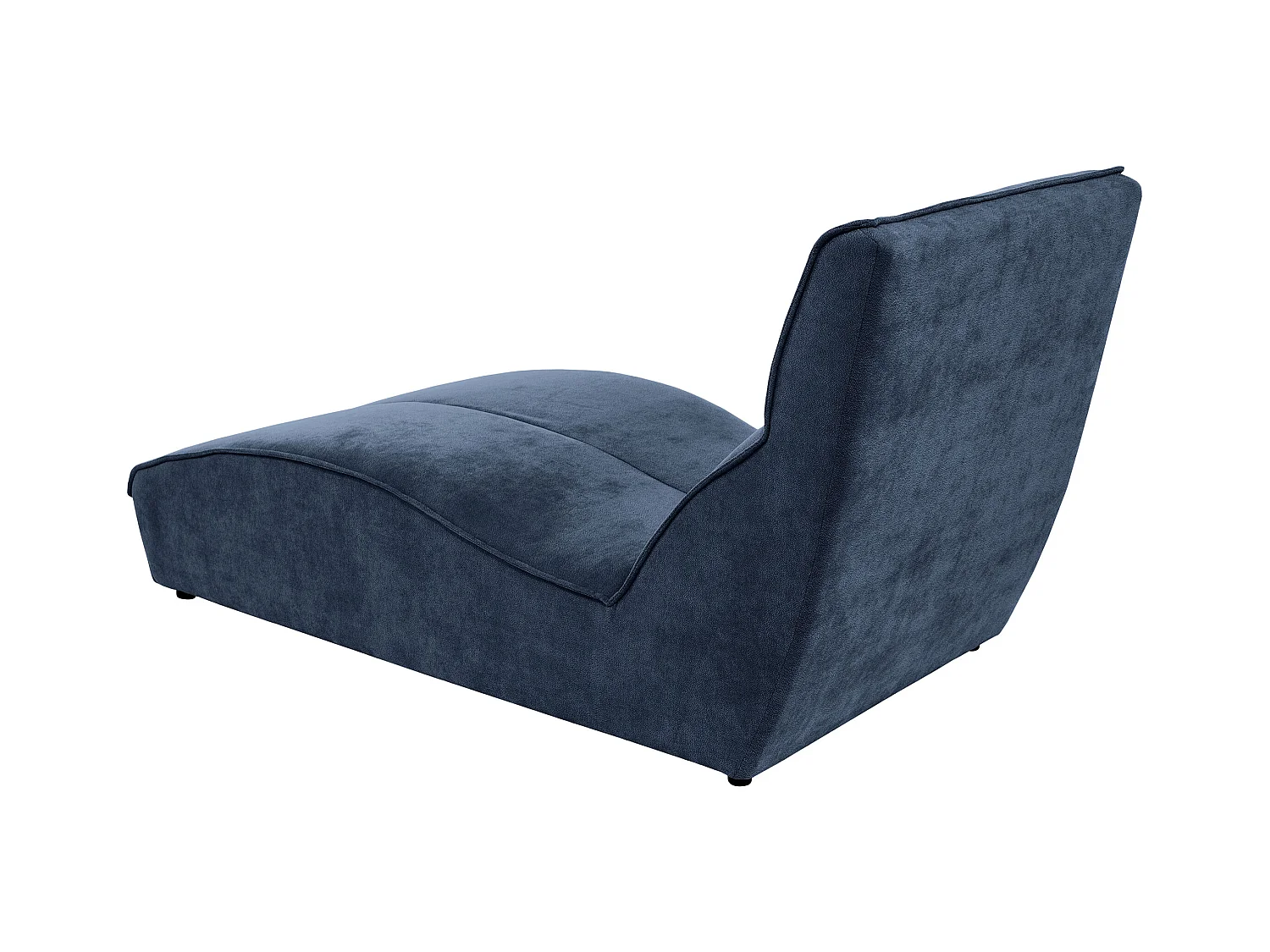 Chaiselongue SAN DIEGO im Velours Marineblau