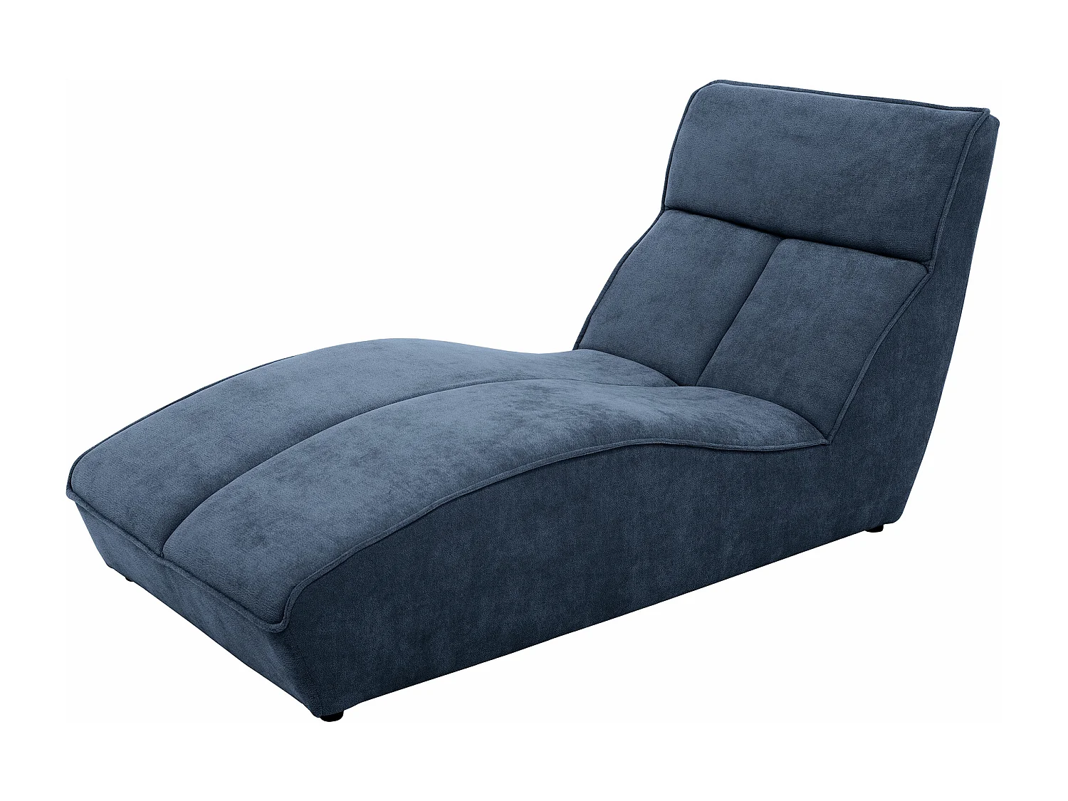 Chaise longue SAN DIEGO en velours bleu marine