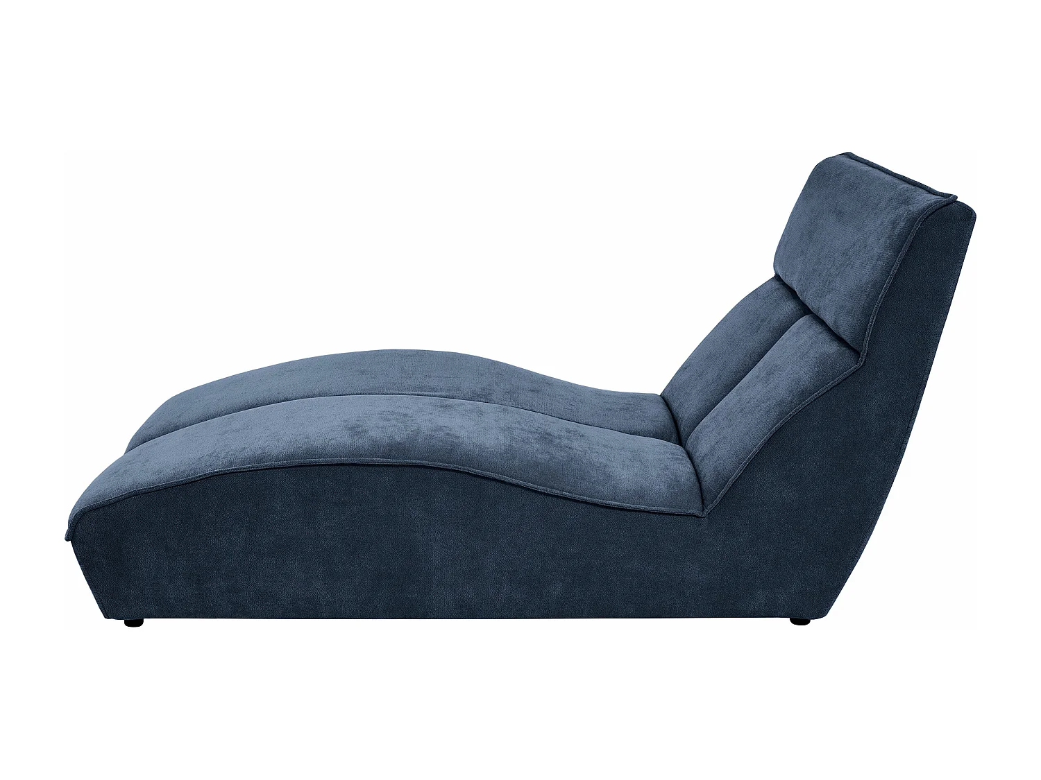 Chaise longue SAN DIEGO en velours bleu marine