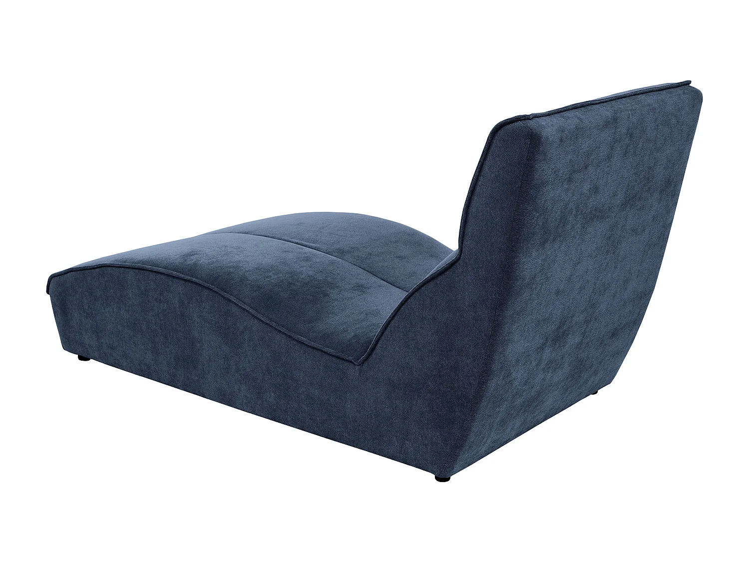 Chaise longue SAN DIEGO en velours bleu marine