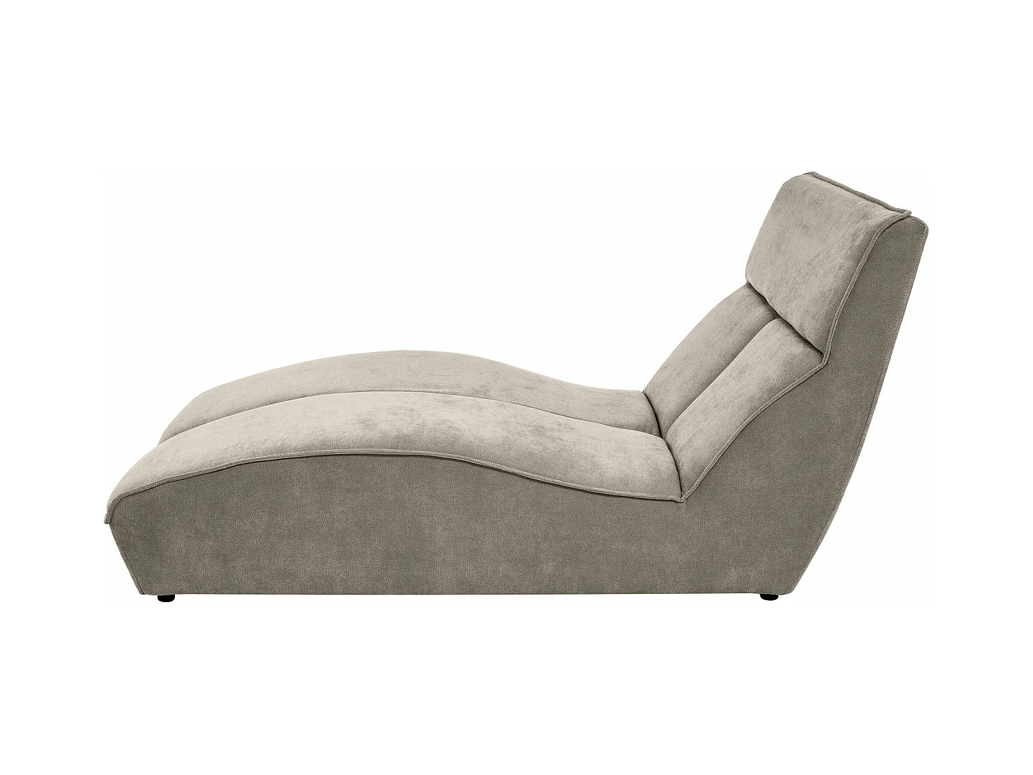 Chaiselongue SAN DIEGO in cappuccino fluweel