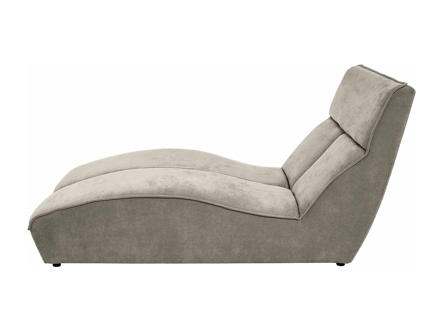 Chaise longue SAN DIEGO en velours cappuccino