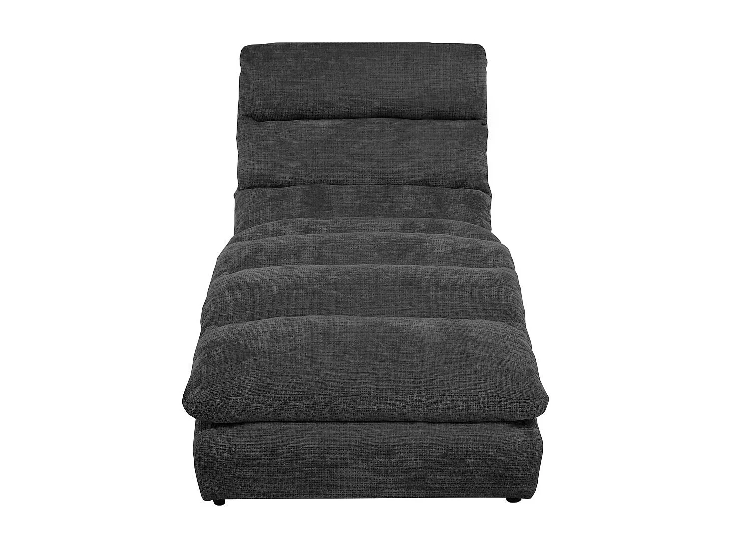 Chaise longue SAN REMO en velours côtelé gris foncé