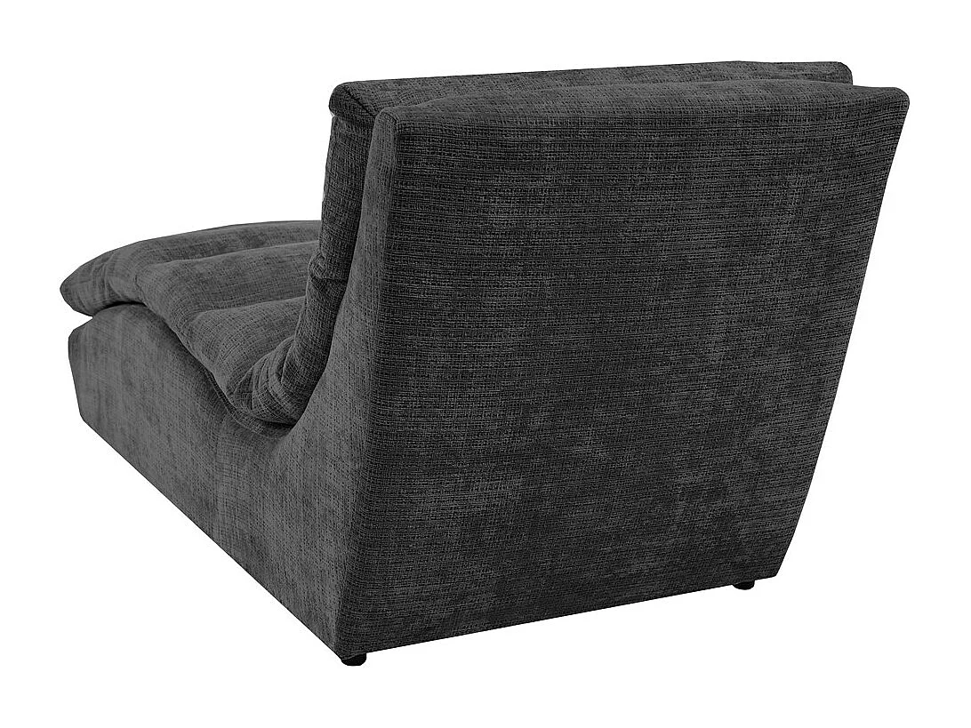 Chaise longue SAN REMO en velours côtelé gris foncé