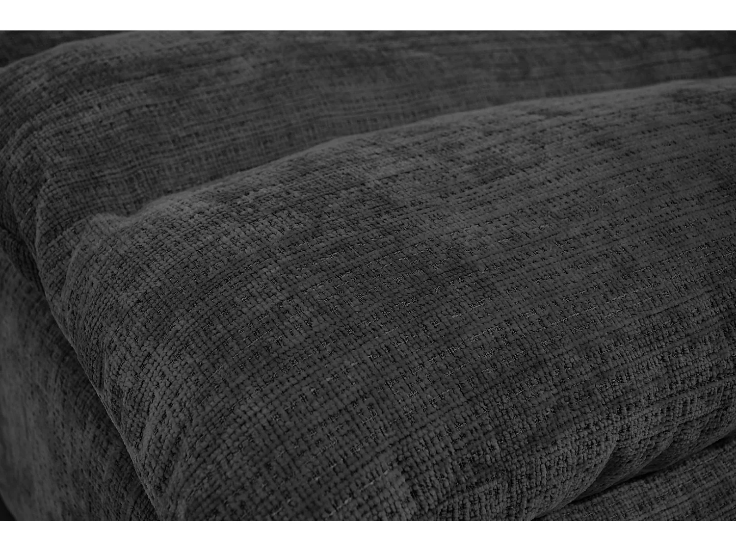 Chaise longue SAN REMO en velours côtelé gris foncé