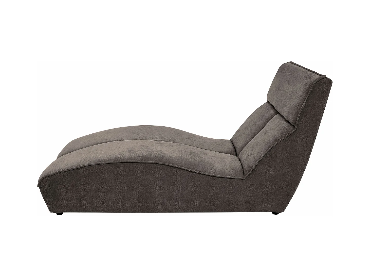 Chaiselongue SAN DIEGO in bruin fluweel