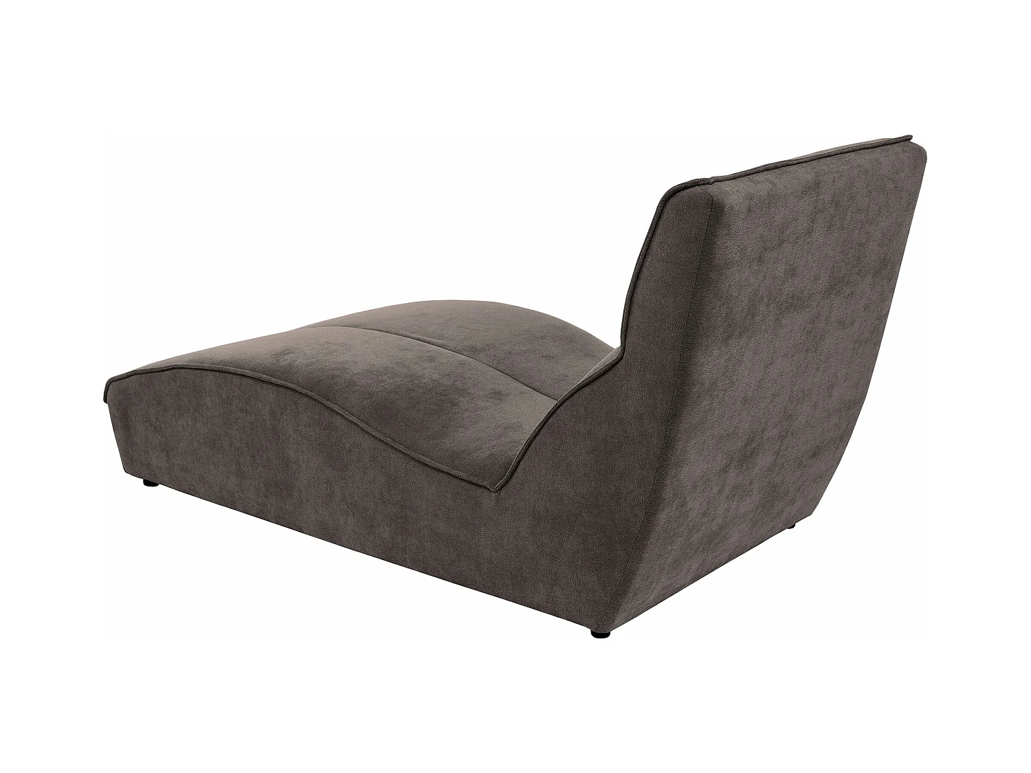 Chaiselongue SAN DIEGO in bruin fluweel