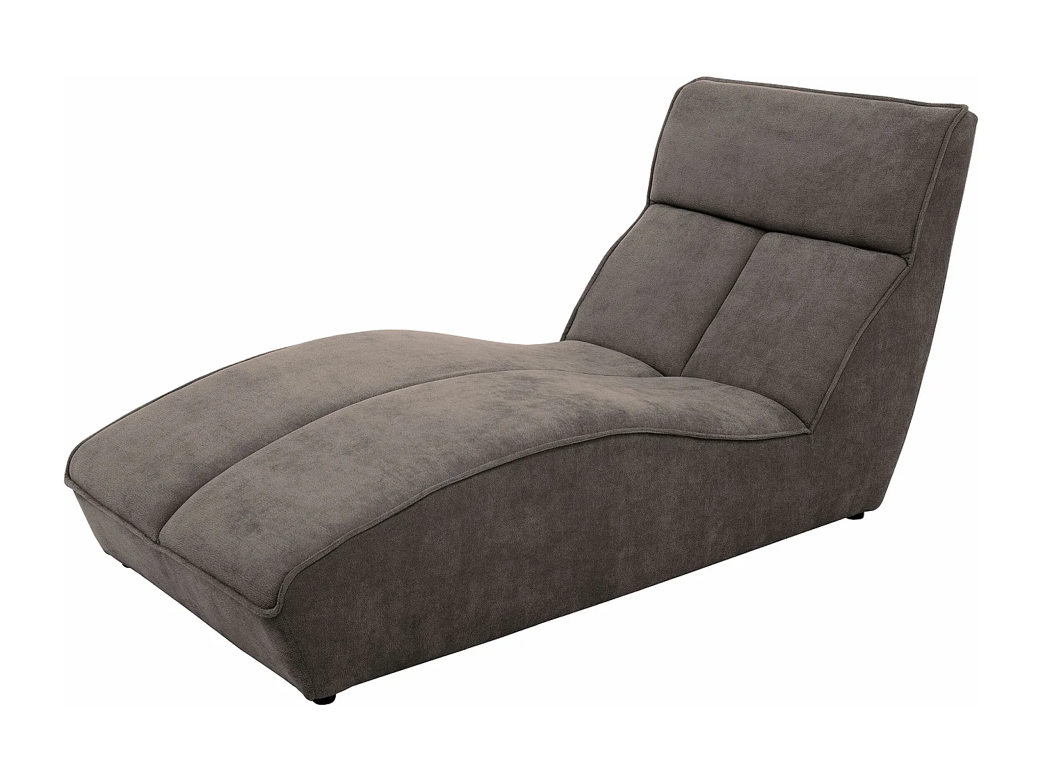 Chaise longue SAN DIEGO en velours marron