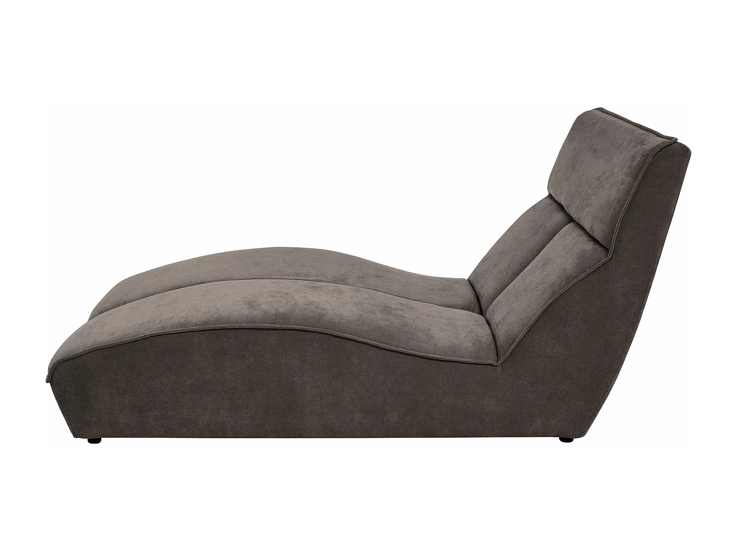 Chaise longue SAN DIEGO en velours marron