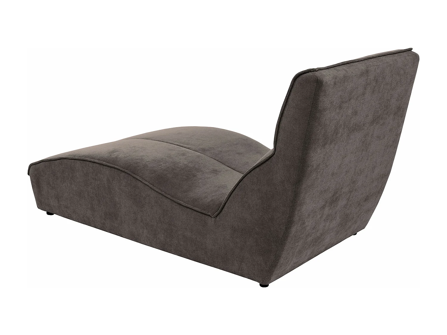 Chaise longue SAN DIEGO en velours marron